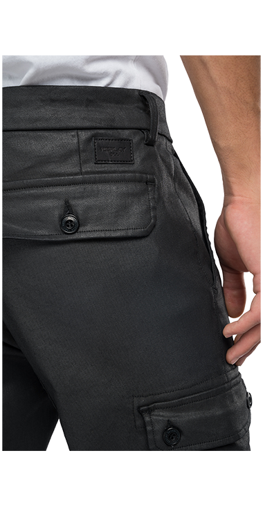 9.75 OZ ブラックコーティング パワーストレッチカーゴパンツ JAAN 詳細画像